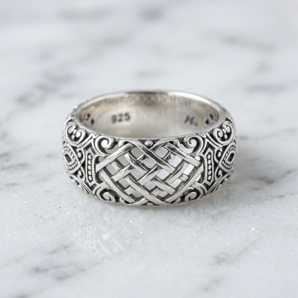 Lattice Silver Ring