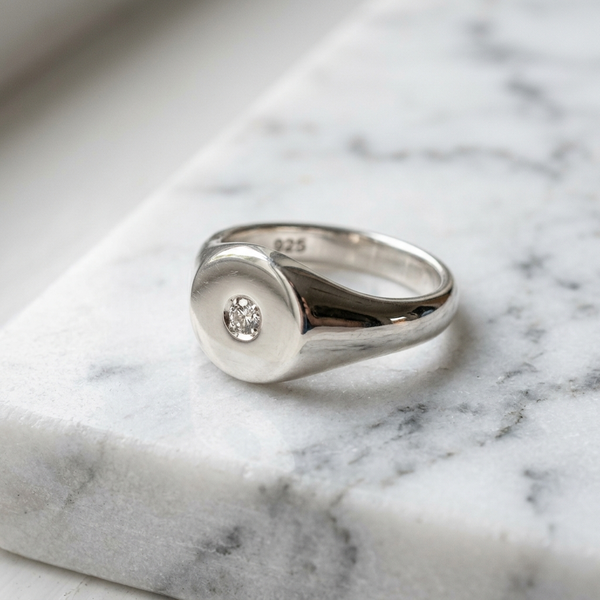 Halo Signet Ring