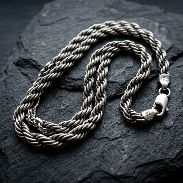 Sterling Rope Necklace